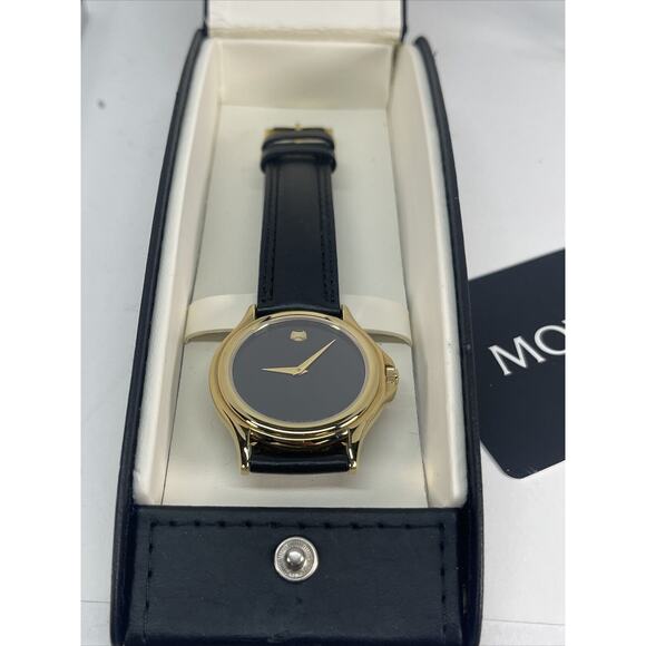 MOVADO Museum Quartz Black Dial Men\'s Watch Item #0690301 With Original Box